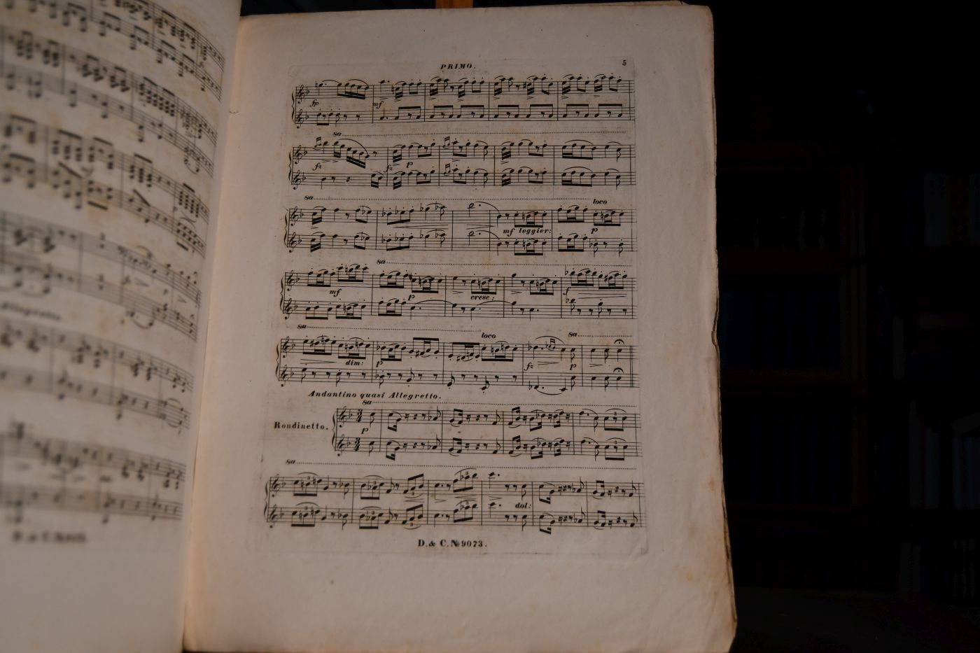 21tes Rondinetto für das Piano-Forte zu 4 Händen über beliebte Motive der Oper Der Prophet von G. Meyerbeer componiert von F.X. Chotek. 98. Werk.