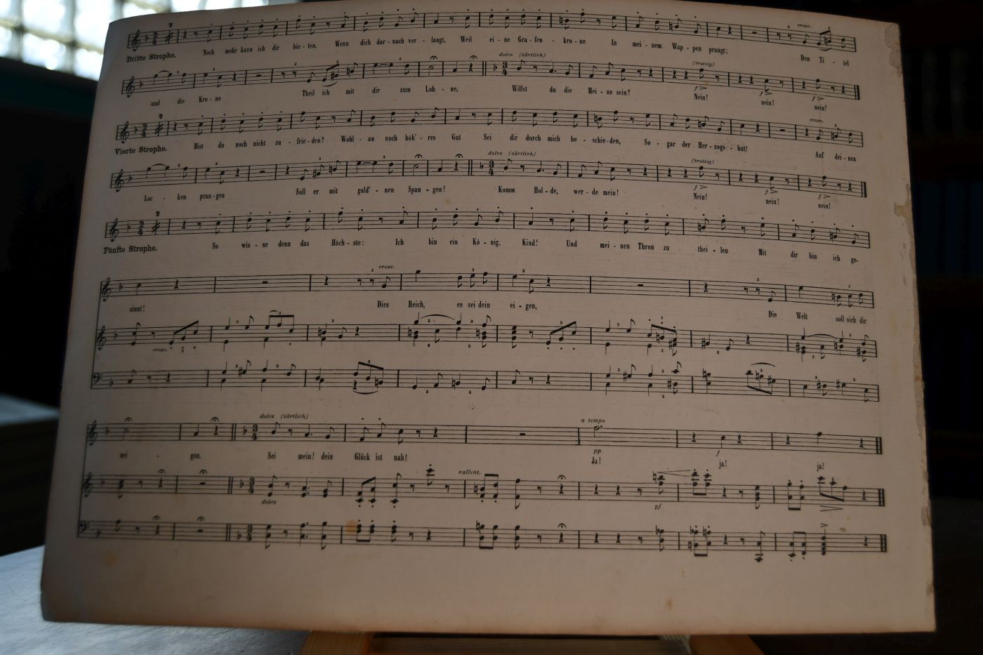 "Nein!" (Ballade.) Gedichtet von Castelli. In Musik gesetzt und seinem lieben Freunde Castelli gewidmet von G. Meyerbeer. WIen, am 4. November 1856.