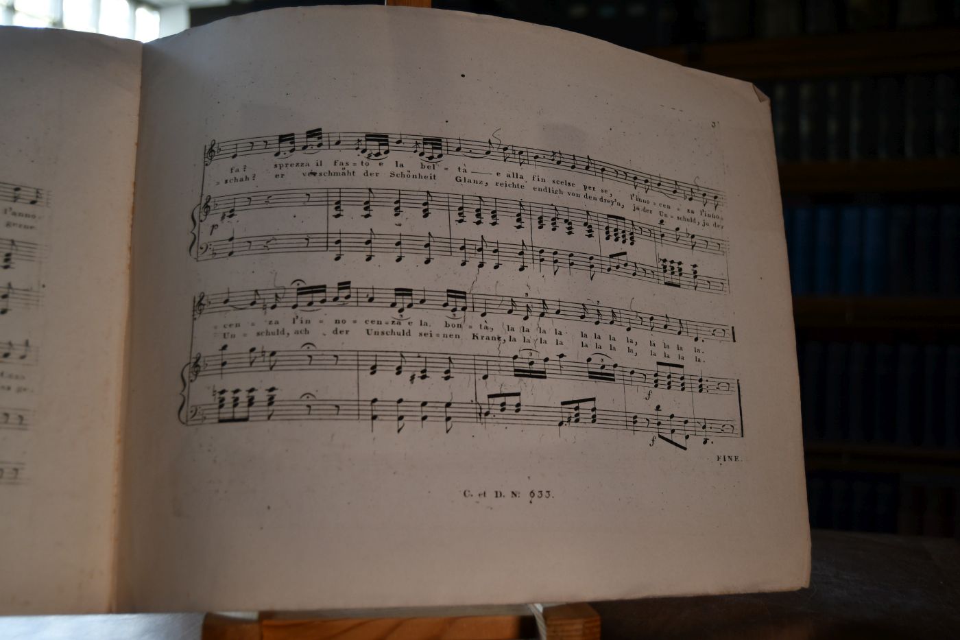 Romanze. (Una volta c`era un Re, Einmal war ein grosser König) aus der Oper Cenerentola (Aschenbrödel) von G. Rossini. Mit Begleitung des Piano-Forte.