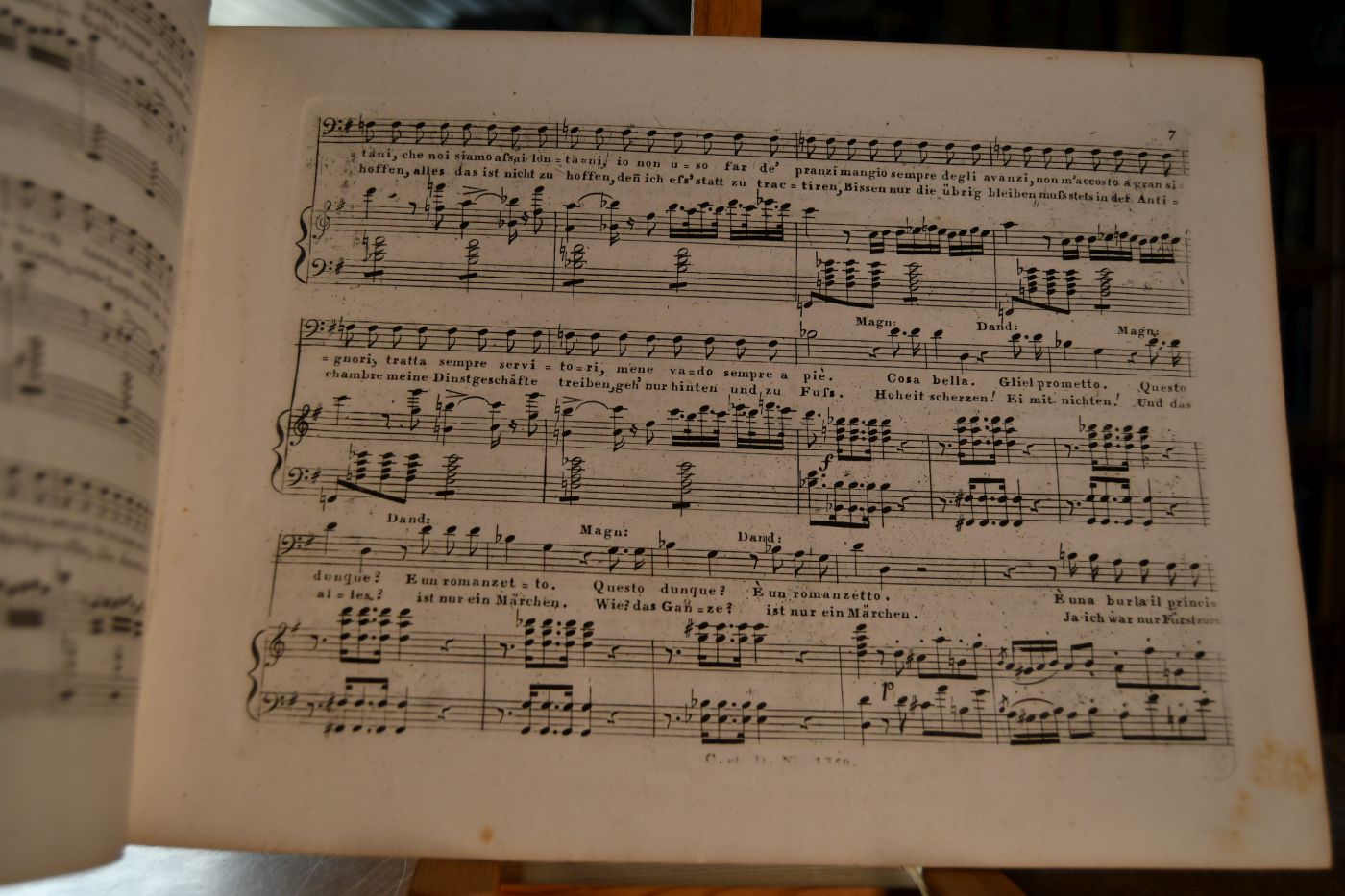 Duetto für 2 Basse (Un segreto d`importanza; Ein Geheimniss zum Erstaunen) aus der Oper Cenerentola (Aschbrödel) von Rossini. Mit Begleitung des Piano-Forte.