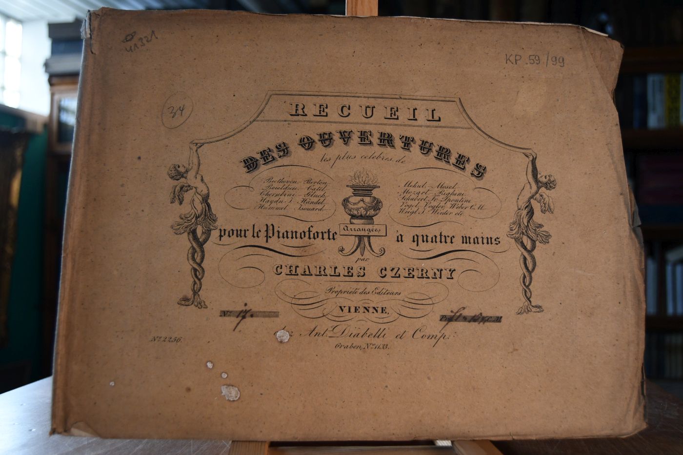L. Cherubini. Ouverture de l`Opera Les Abencerrages. Arrangee pour le Piano-Forte a 4 mains par Charles Czerny.