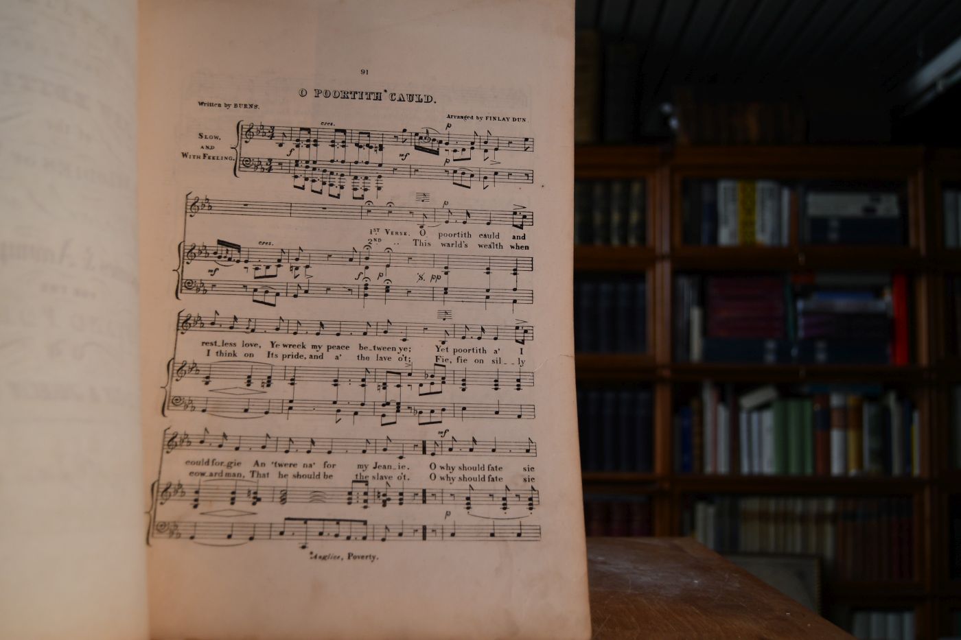 O Poortith Cauld, as sung by Mr. Wilson. From the New Edition of the Vocal Melodies of Scotland. Arranged with Symphonies & Accompaniments for the Piano Forte.