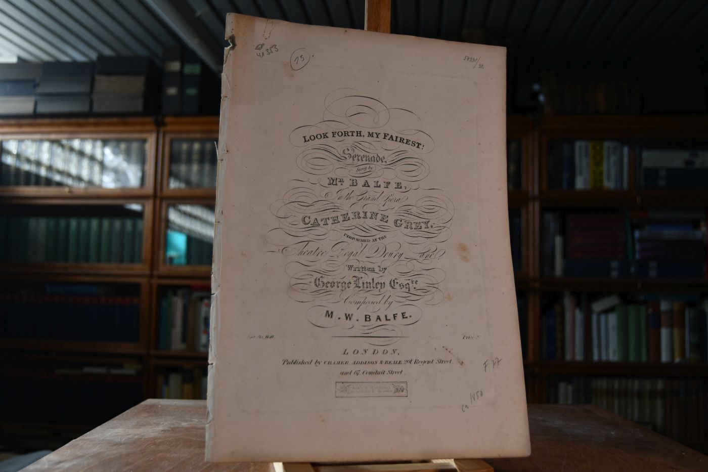 Look Forth, my Faierst! Serenade sung by Mr. Balfe in the Grand Opera Catherine Grey, performed at the Theatre Royal Drury-Lane written by George Linley composed by M.W. Balfe.