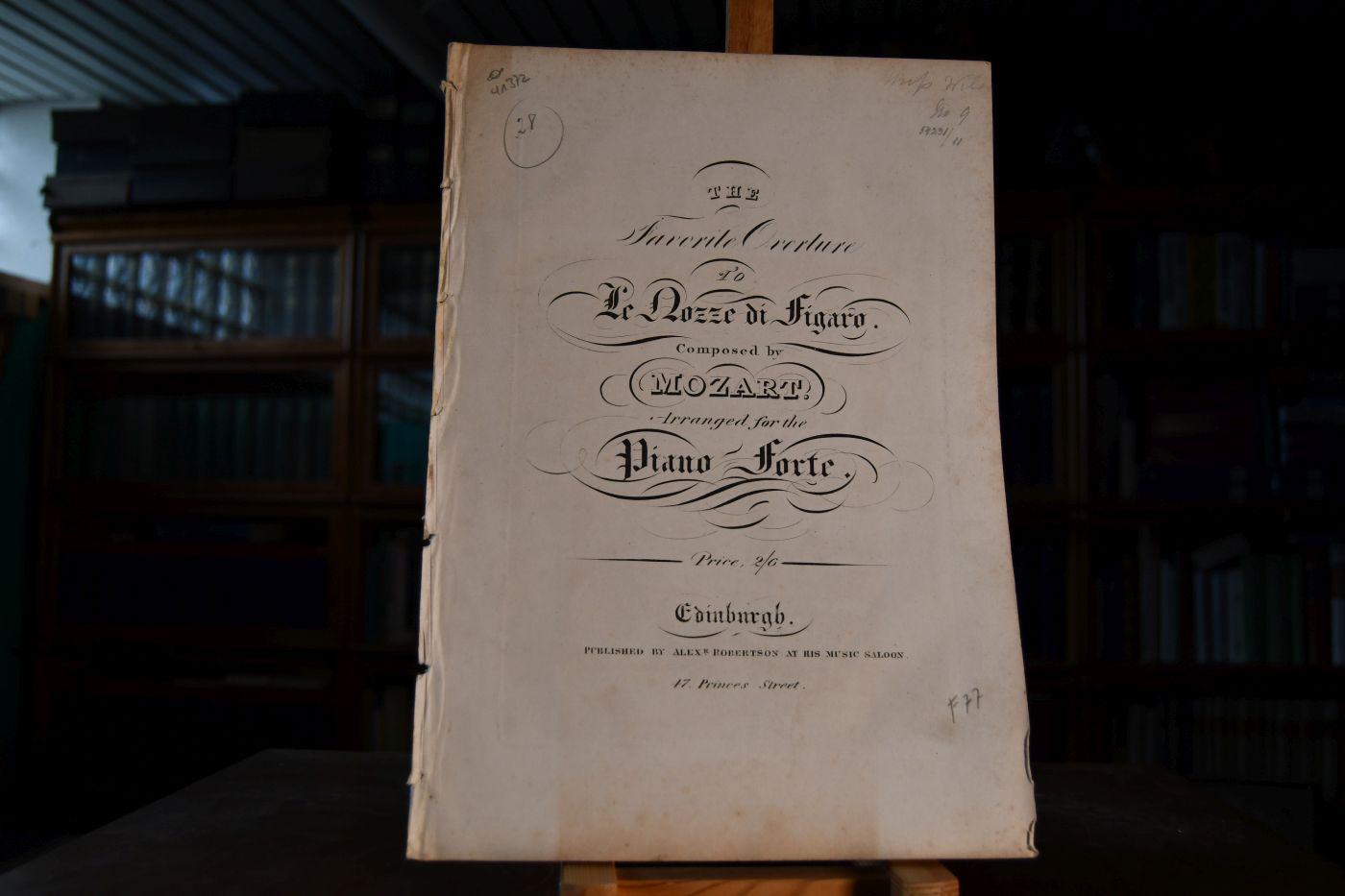 The Favorite Overture to Le Nozze di Figaro composed by Mozart. Arranged for the Piano Forte.