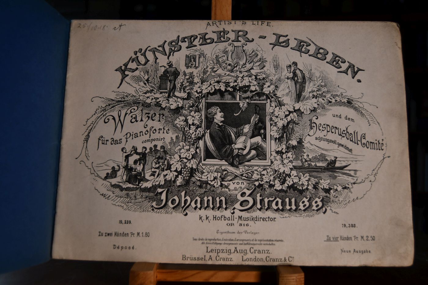 Künstler-Leben. Walzer für das Pianoforte componirt und dem Hesperusball-Comite achtungsvoll gewidmet. Op. 316. Zu vier Händen.