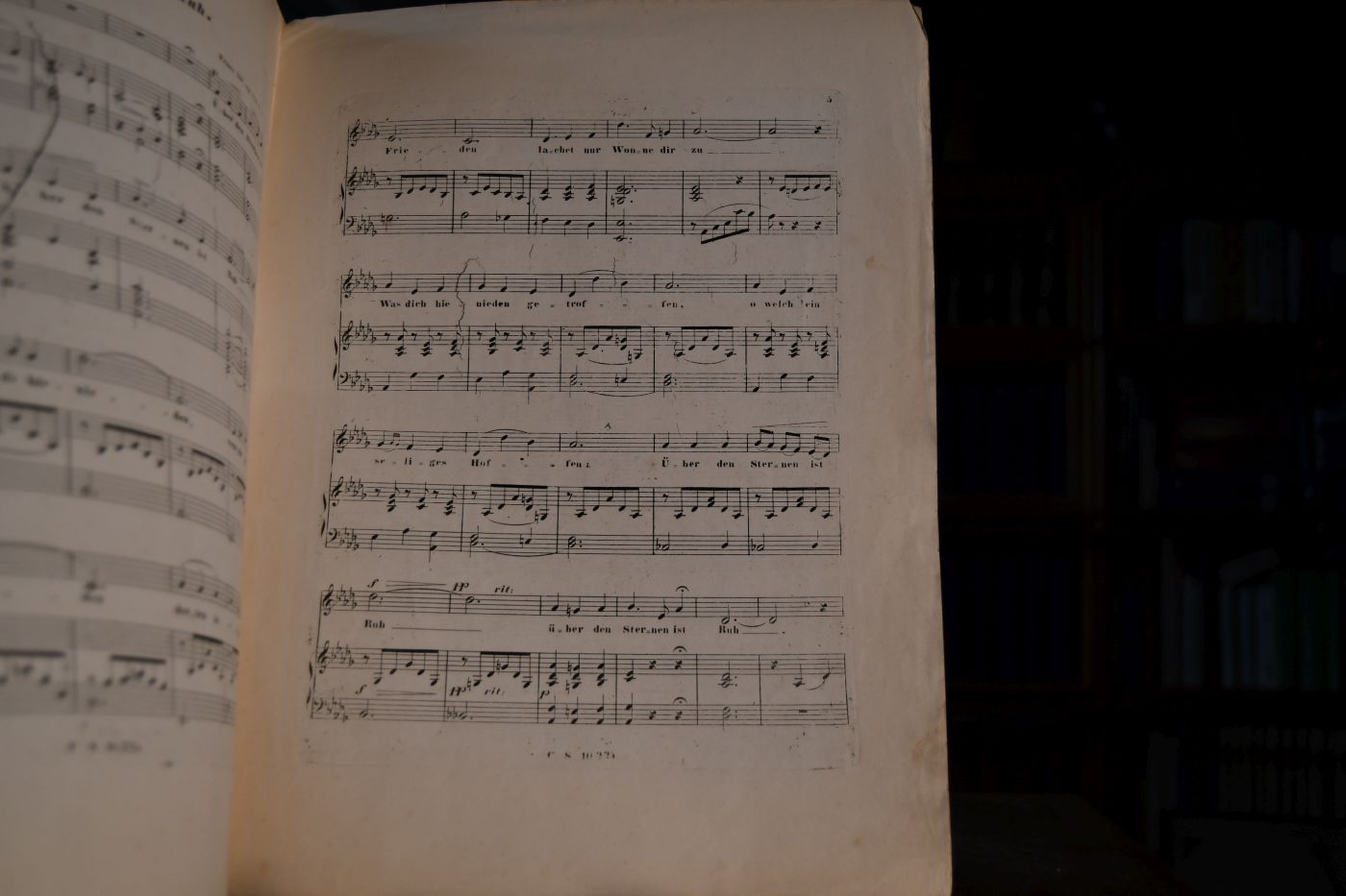 "Ave Maria" "Ueber den Sternen ist Ruh`" Zwei Gedichte von W. Floto für eine Altstimme mit Begleitung des Pianoforte in Musik gesetzt. Ausgabe für Sopran oder Tenor No. 1. 2. Op. 128.