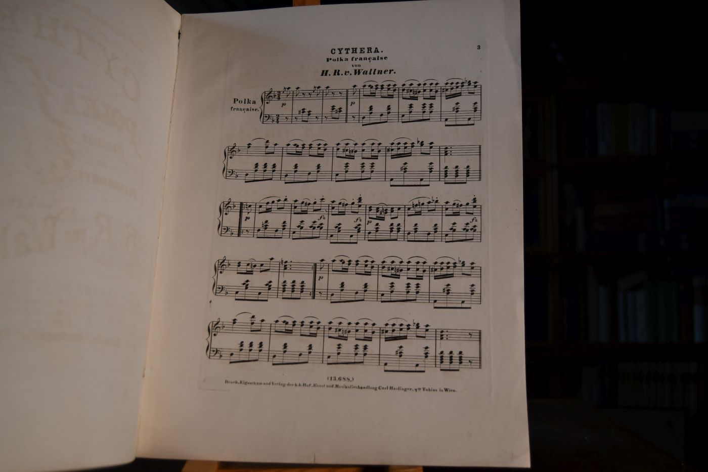Cythera. Polka francaise für das Pianoforte. Dem Fräulein Anna von Hueber (Carneval 1867).
