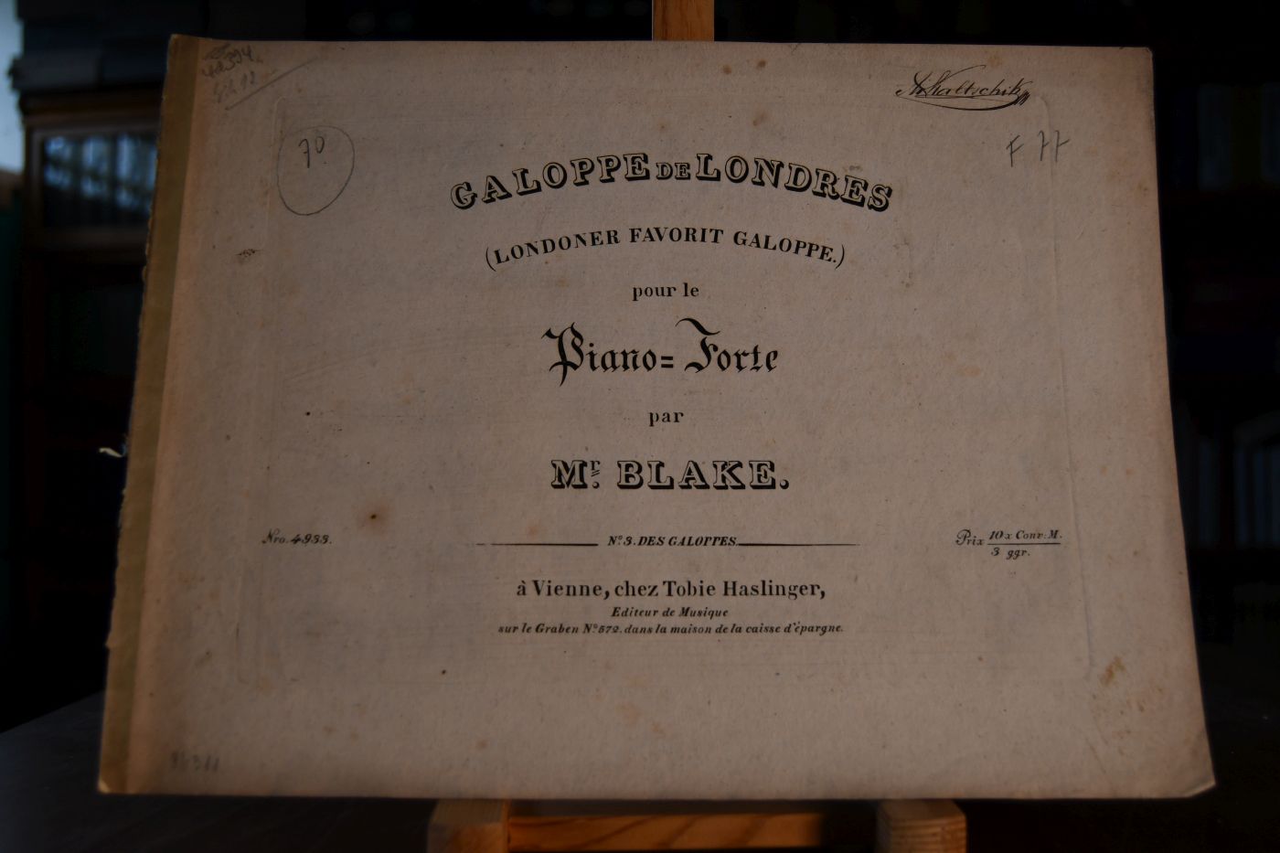 Galoppe de Londres (Londoner Favorit Galoppe) pour le Piano-Forte. No. 3 des Galoppes.