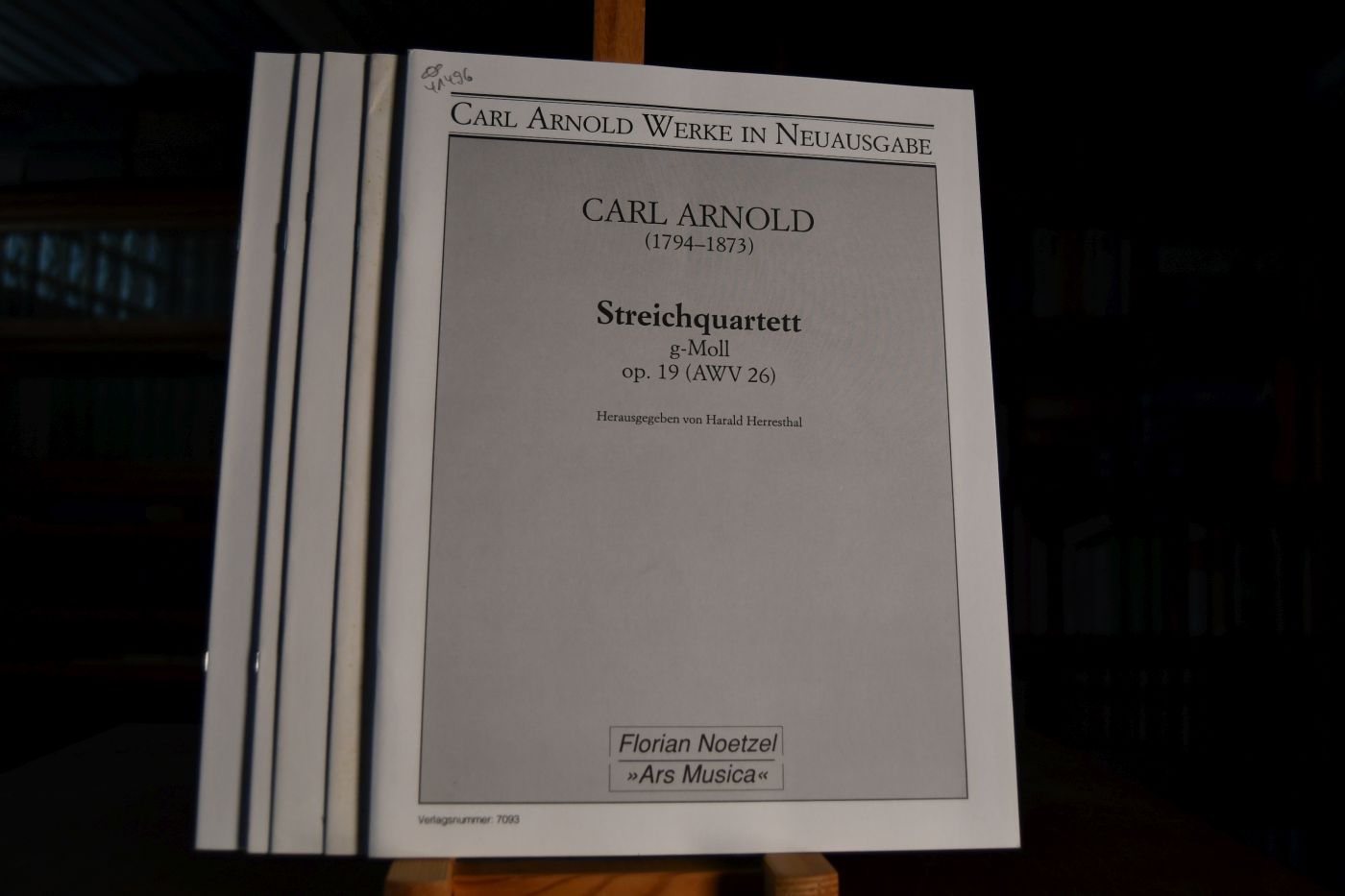 Streichquartett g-Moll op. 19 (AWV 26). Partitur, Violine I, Violine II, Violoncello, Viola