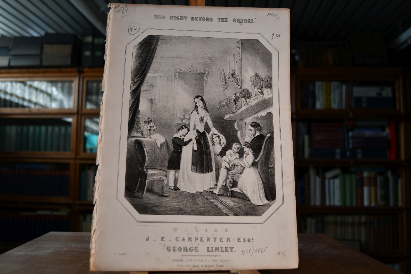 The Night before the Bridal. Ballad written by J.E. Carpenter.