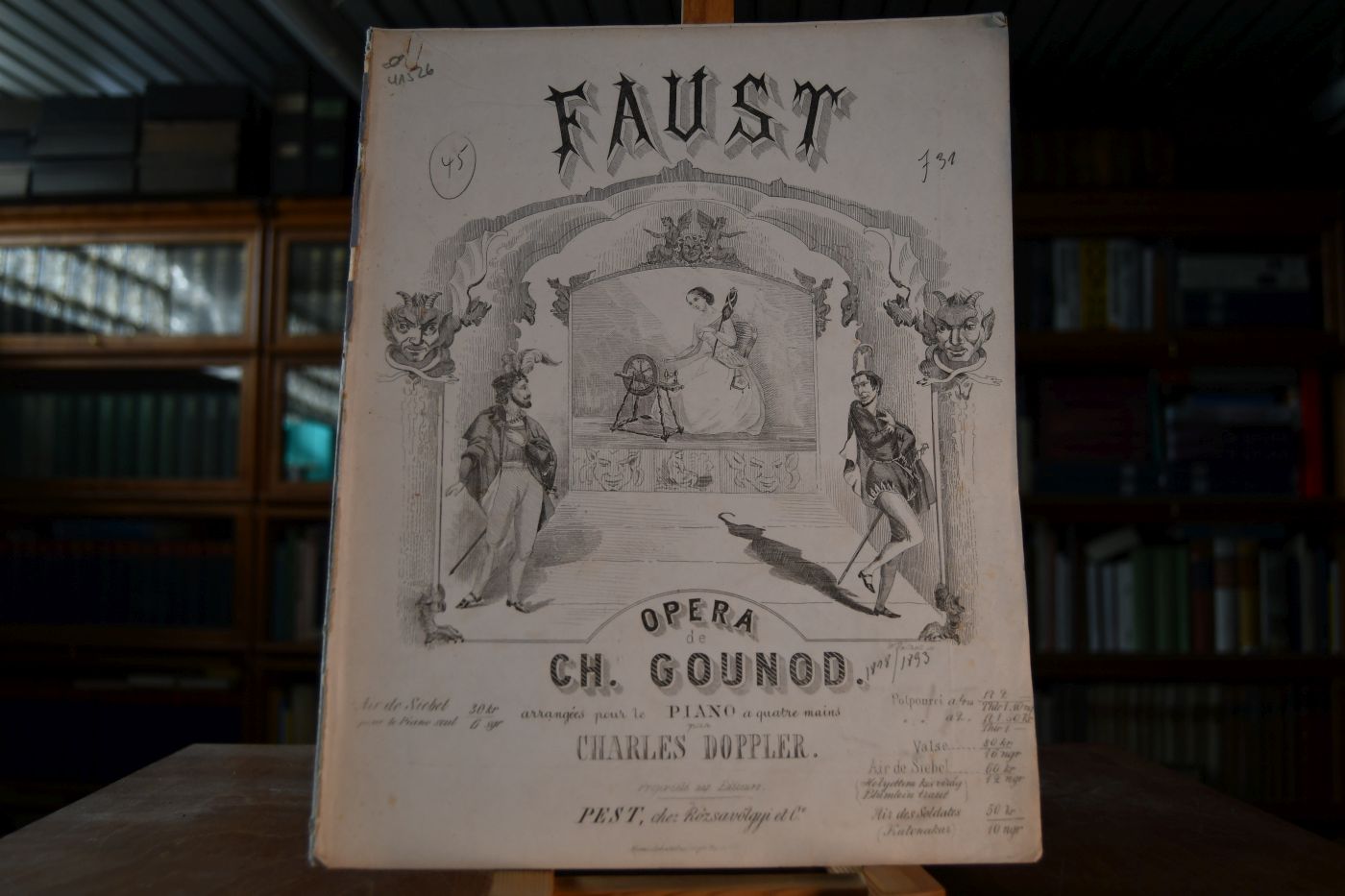Faust. Opera de Ch. Gounod arrangees pour le Piano a quatre mains par Charles Doppler.