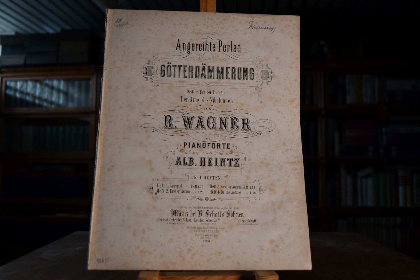 Angereihte Perlen aus Götterdämmerung. Dritter Tag der Trilogie Der Ring des Nibelungen von R. Wagner für Pianoforte von Alb. Heintz. Heft 2 Erster Aufzug.