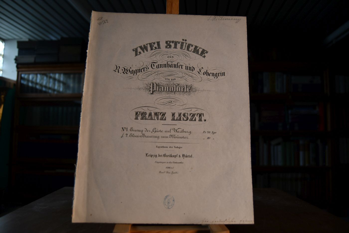 Zwei Stücke aus R. Wagner`s Tannhäuser und Lohengrin für das Pianoforte von Franz Liszt. No. 2 Elsa`s Brautzug zum Münster.
