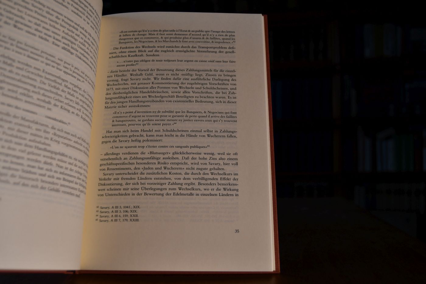 Le Parfait Negociant ou Instruction generale pour ce qui regarde le Commerce de toute sorte de Marchandises, tant de France, que des Pays Estrangers. Beigegeben Vademecum zu einem Klassiker der Handlungswissenschaft, Düsseldorf, Verlag Wirtschaft und Finanzen, 1993, 112 S., Pappband, ISBN 3878810741.