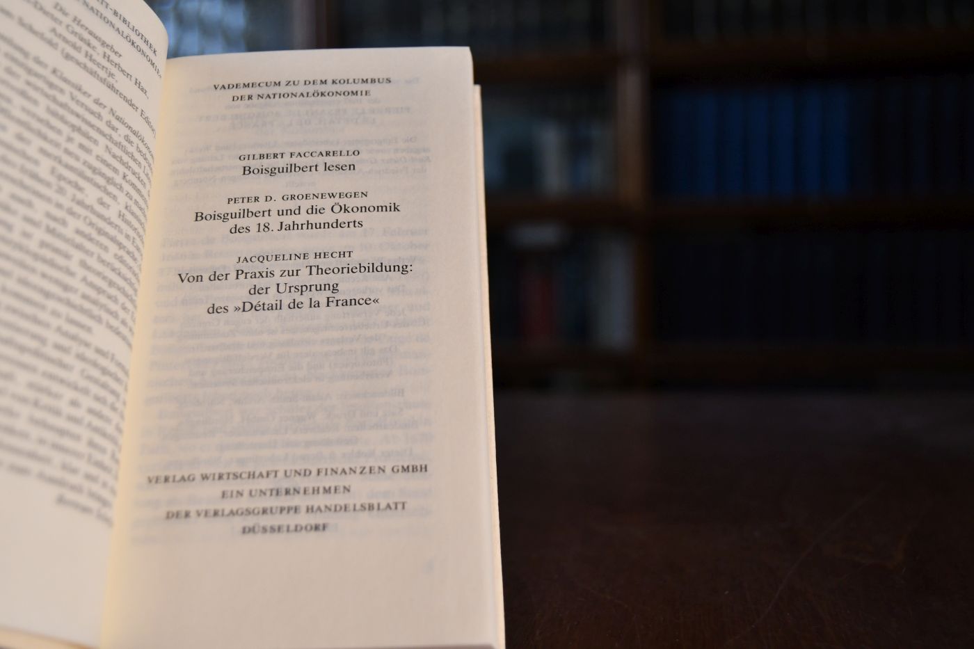 Le Detail de la France. Beigegeben Vademecum zu dem Kolumbus der Nationalökonomie, Düsseldorf, Verlag Wirtschaft und Finanzen, 1988, 108 S., Pappband, ISBN 3878811047.