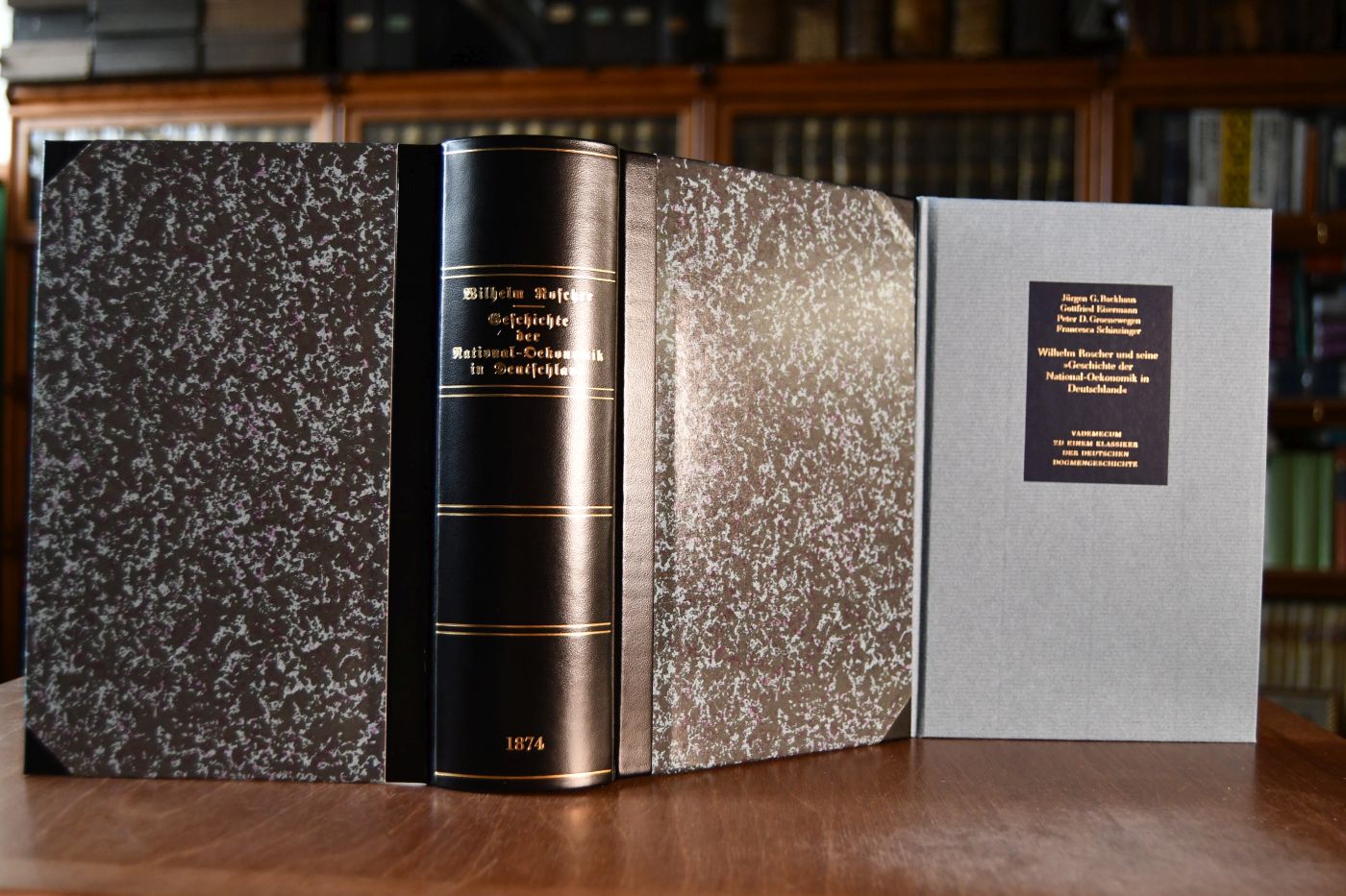 Geschichte der National-Oekonomik in Deutschland. Beigegeben Vademecum zu einem Klassiker der deutschen Dogmengeschichte, Düsseldorf, Verlag Wirtschaft und Finanzen, 1992, 179 S., Pappband, ISBN 3878810687.