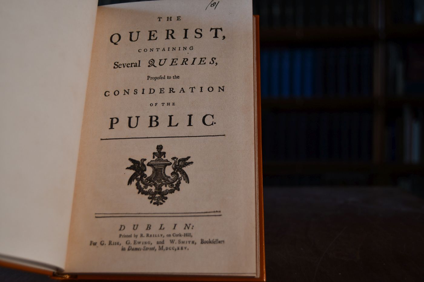 The Querist. Beigegeben Vademecum zu einem Klassiker der politischen Ökonomie, Düsseldorf, Verlag Wirtschaft und Finanzen, 1999, 183 S., Pappband, ISBN 387881139X.