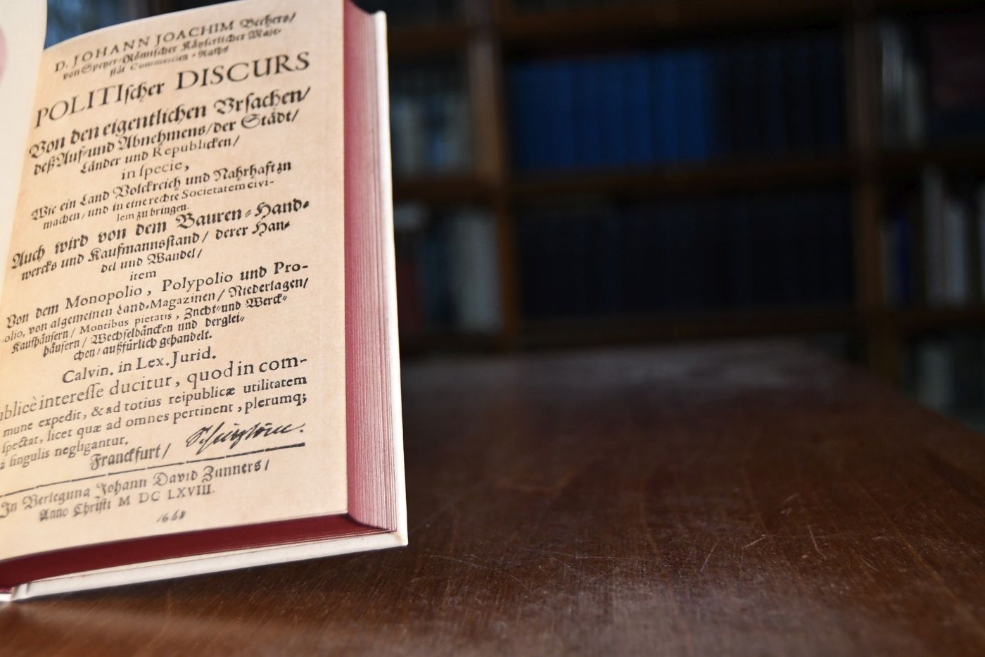 Politischer Discurs. Beigegeben Vademecum zu einem universellen merkantilistischen Klassiker, Düsseldorf, Verlag Wirtschaft und Finanzen, 1990, 119 S., Pappband, ISBN 3878810547.