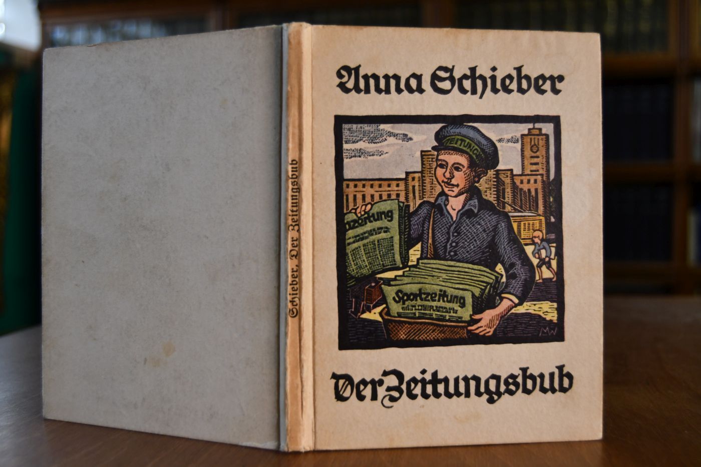 Der Zeitungsbub. Eine Kindergeschichte mit Originalholzschnitten von MArtha Welsch.