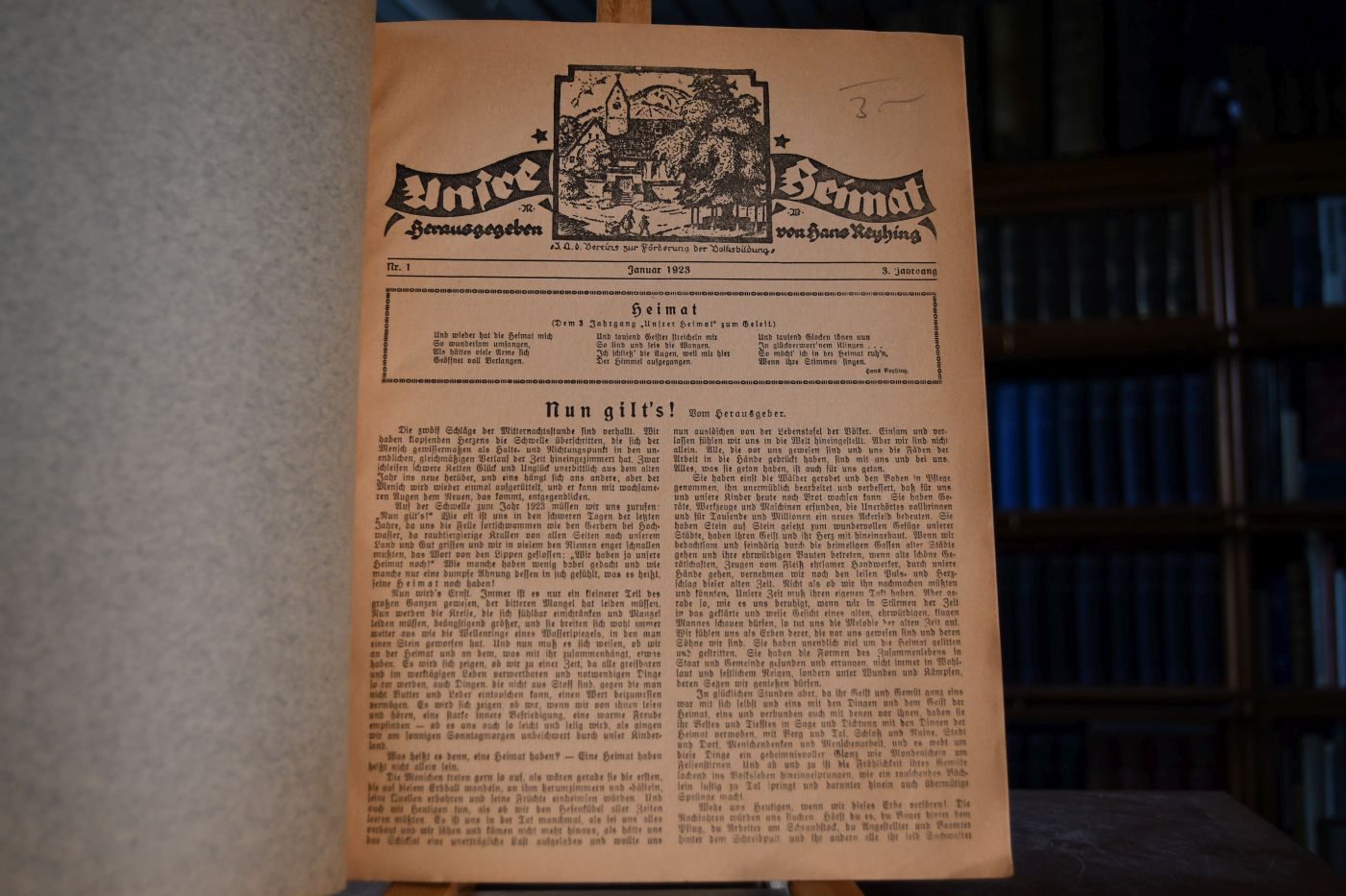 Unsere Heimat. Württembergische Monatsblätter für Heimat- und Volkskunde. 3. Jahrgang. 1923.