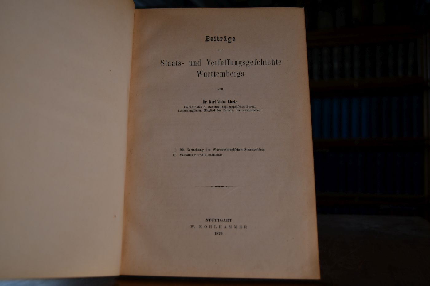 Beiträge zur Staats-und Verfassungsgeschichte Württembergs.