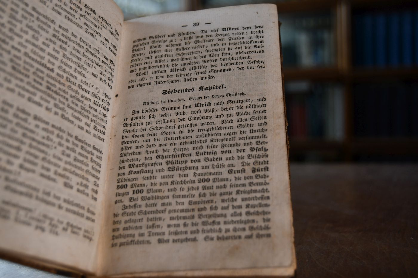 Herzog Ulrich, der Verbannte, von Wirtenberg, mit Benützung der besten geschichtlichen Quellen für das Volk neun erzählt von H. Scherr. Beigebunden M. Schick Verbrechen und Sühne, oder "Der Pfeifer von Hardt." Eine Erzählung aus der ersten Hälfte der Regierung Herzog Ulrichs von Württemberg; Reutlingen, Enßlin & Laiblin, o.J., 36 S.