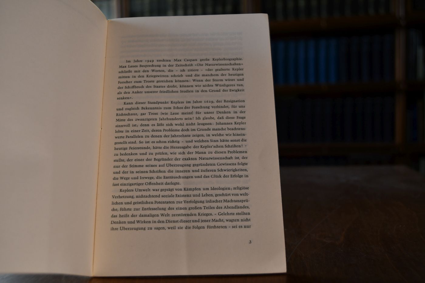 Rede zur feierlichen Eröffnung der Forschungsstelle Weil der Stadt der Kepler-Kommission der Bayerischen Akademie der Wissenschaften 21. Mai 1960.