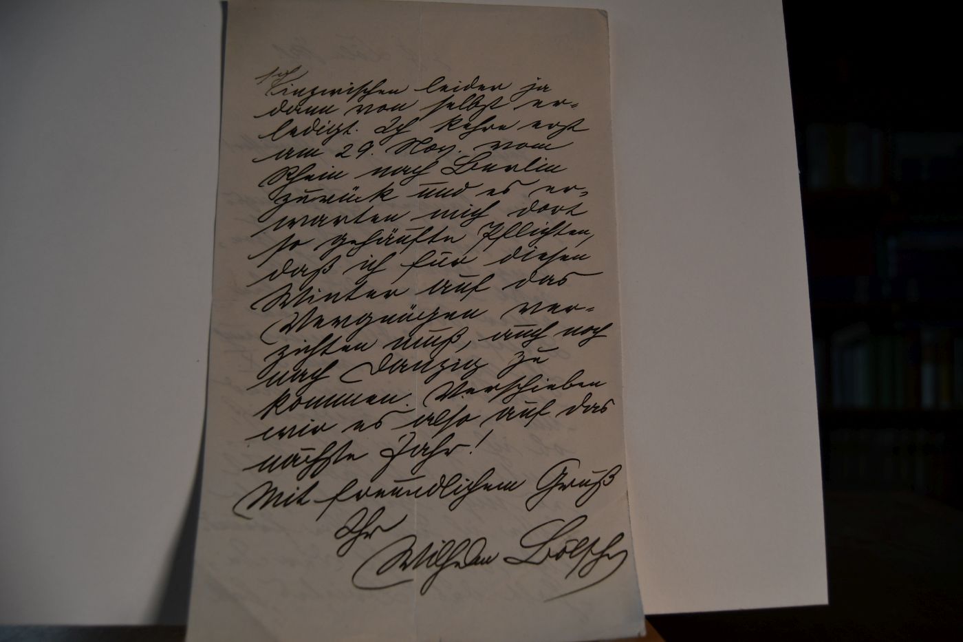 Handschriftliches Schreiben des deutschen Schriftstellers Wilhelm Bölsche (1861-1939) vom 8. August 1909 an den Danziger Lehrer und Botaniker Konrad Lakowitz (1859-1938).