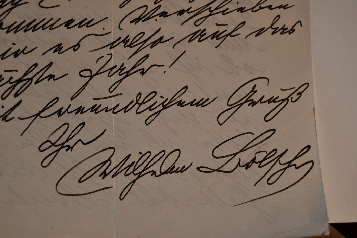 Handschriftliches Schreiben des deutschen Schriftstellers Wilhelm Bölsche (1861-1939) vom 8. August 1909 an den Danziger Lehrer und Botaniker Konrad Lakowitz (1859-1938).