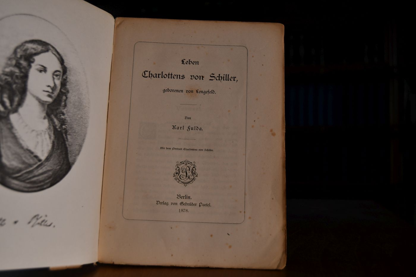 Leben Charlottens von Schiller, geborenen von Lengefeld.