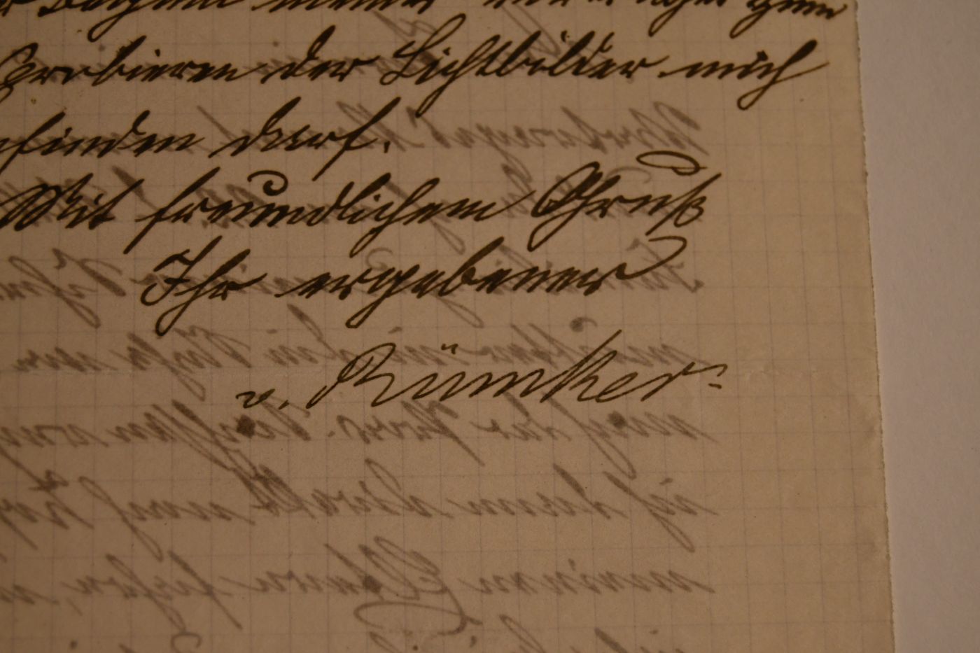 Handschriftliches Schreiben des deutschen Agrarwissenschaftlers Kurt Heinrich Theodor von Rümker (1859-1940) vom 12. Dezember 1909 an den Danziger Lehrer und Botaniker Konrad Lakowitz (1859-1938).