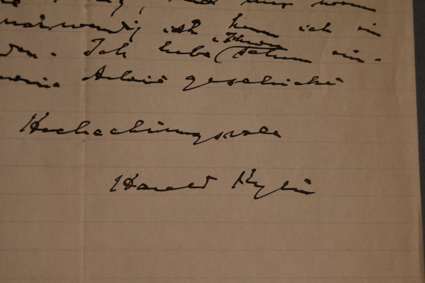Handschriftliches Schreiben des schwedischen Botanikers Johann Harald Kynlin (1879-1949) vom 29. August 1927 an den Danziger Lehrer und Botaniker Konrad Lakowitz (1859-1938).