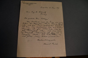 Handschriftliches Schreiben des schwedischen Bo...
