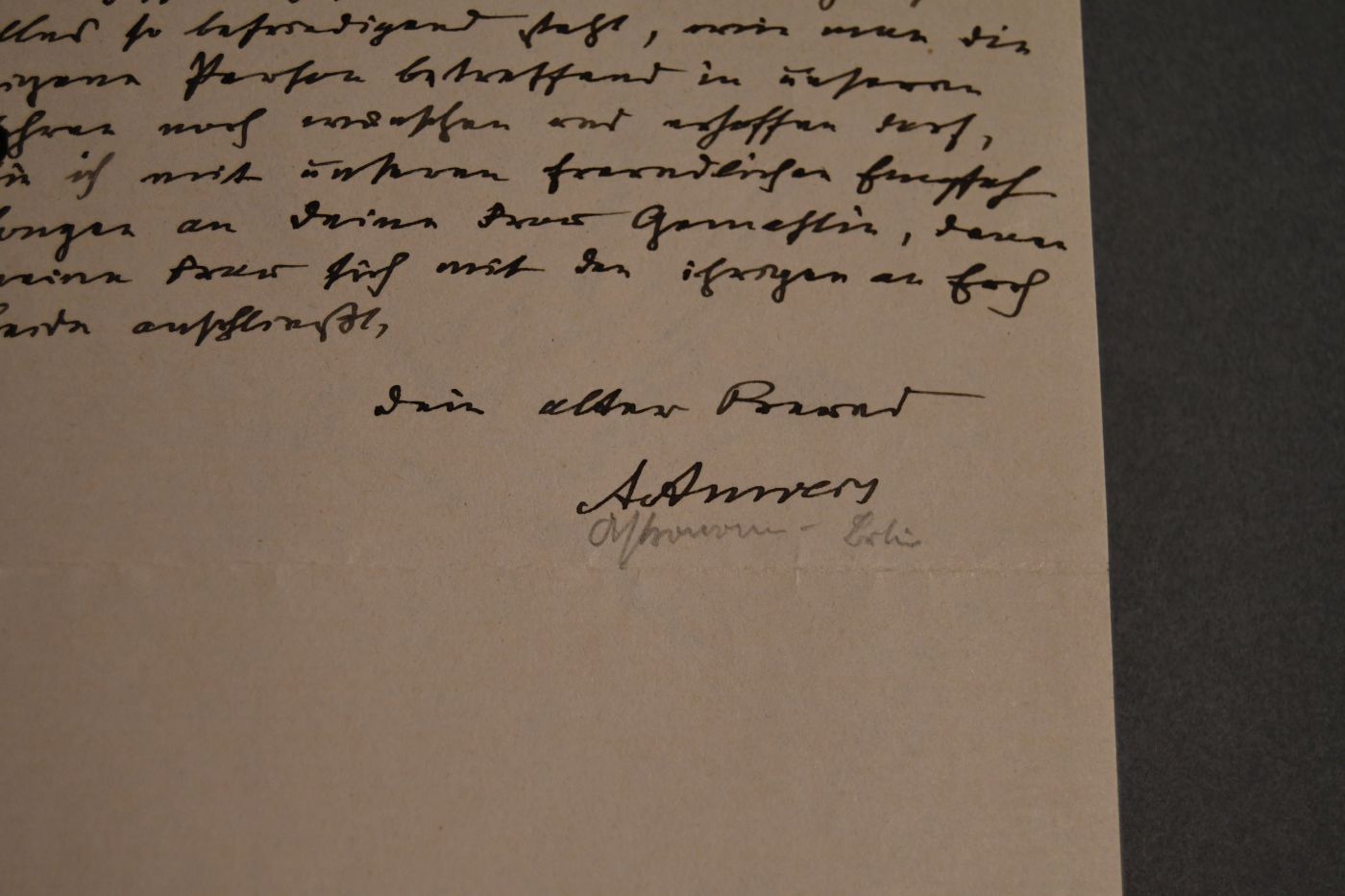 Brief des deutschen Astronomen Arthur Julius Georg Friedrich Auwers (1838-1915) an den Direktor der Naturforschenden Gesellschaft Danzig Albert Momber (1837-1909) vom 1. Juni 1908.