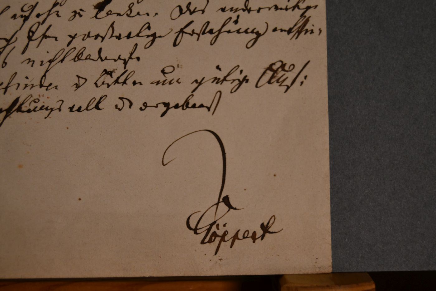 Brief des deutschen Botanikers Johann Heinrich Robert Göppert (1800-1884) an die Naturforschenden Gesellschaft Danzig vom 26. Oktober 1883.