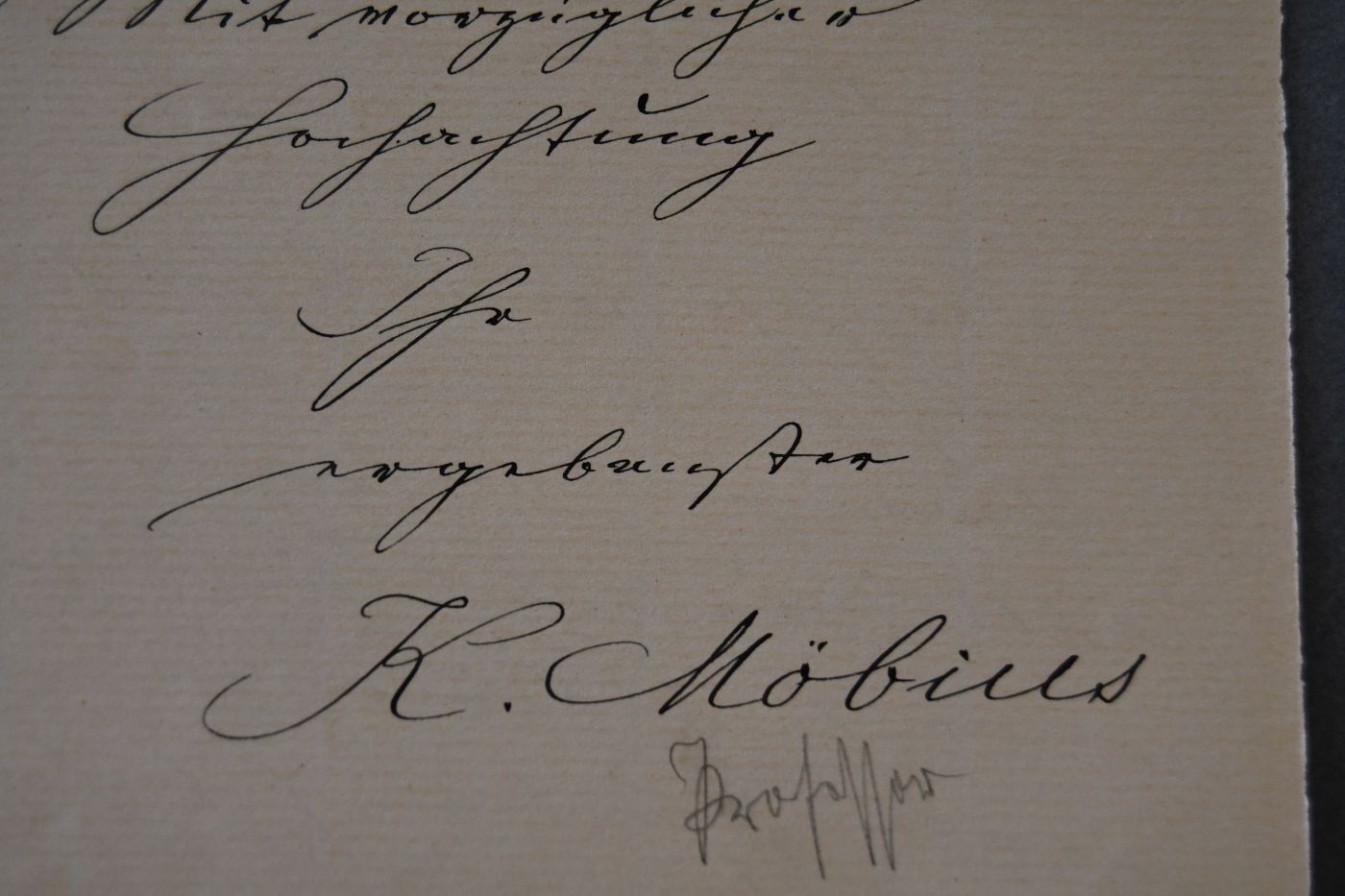 Handschriftlicher Brief des deutschen Zoologen und Ökologen Karl August Möbius (1825-1908) an den Danziger Lehrer und Botaniker Konrad Lakowitz (1859-1945) vom 13. Februar 1905.