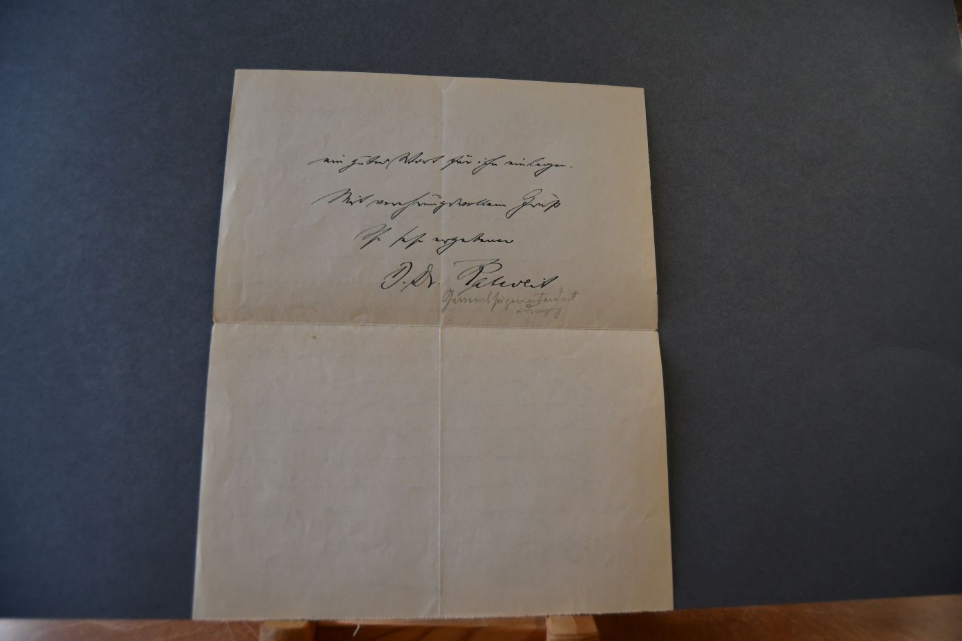Handschriftlicher Brief des Generalsuperintendenten von Danzig i.R. Paul Kalweit (1867-1944) an den Danziger Lehrer und Botaniker Konrad Lakowitz (1859-1938).