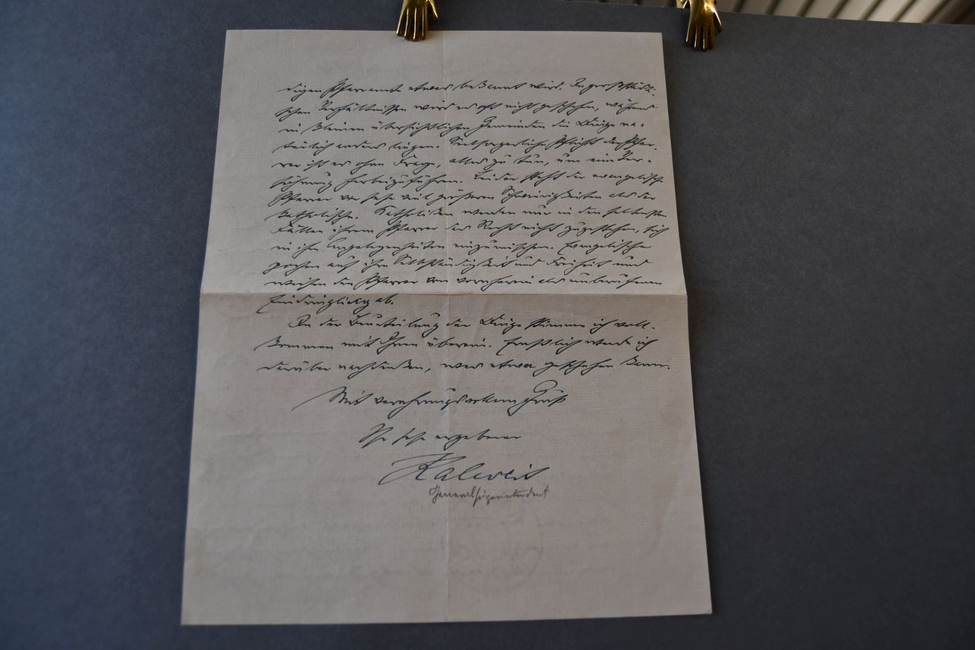 Handschriftlicher Brief des Generalsuperintendenten von Danzig Paul Kalweit (1867-1944) an den Danziger Lehrer und Botaniker Konrad Lakowitz (1859-1938).