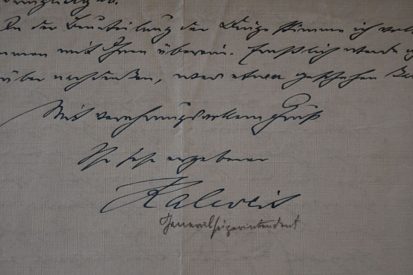 Handschriftlicher Brief des Generalsuperintendenten von Danzig Paul Kalweit (1867-1944) an den Danziger Lehrer und Botaniker Konrad Lakowitz (1859-1938).