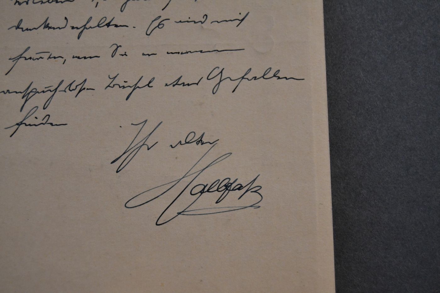Handschriftliche Karte von Wilhelm Halbfaß, Hydrogeograph (1856-1951) vom 2. Juli 1936 an den Danziger Lehrer und Botaniker Konrad Lakowitz (1859-1938).