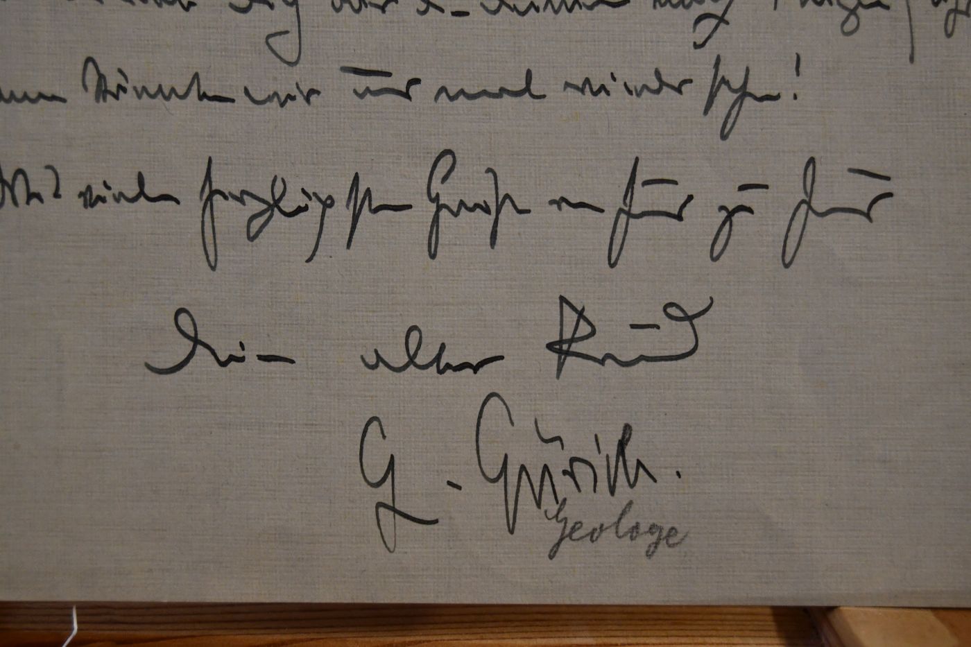 Handschriftliches Schreiben von Georg Gürich, Geologe und Paläontologe (1859-1938) vom 9. Mai 1933 an den Danziger Lehrer und Botaniker Konrad Lakowitz (1859-1938).