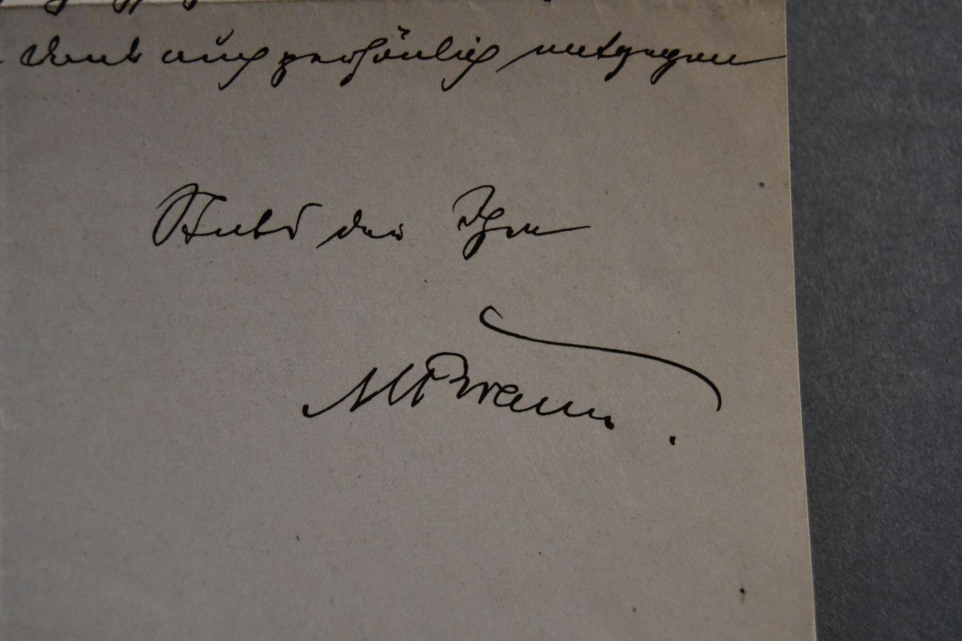 Handschriftliches Schreiben des deutschen Zoologen (1850-1930) vom 12. Oktober 1920 an den Danziger Lehrer und Botaniker Konrad Lakowitz (1859-1938).