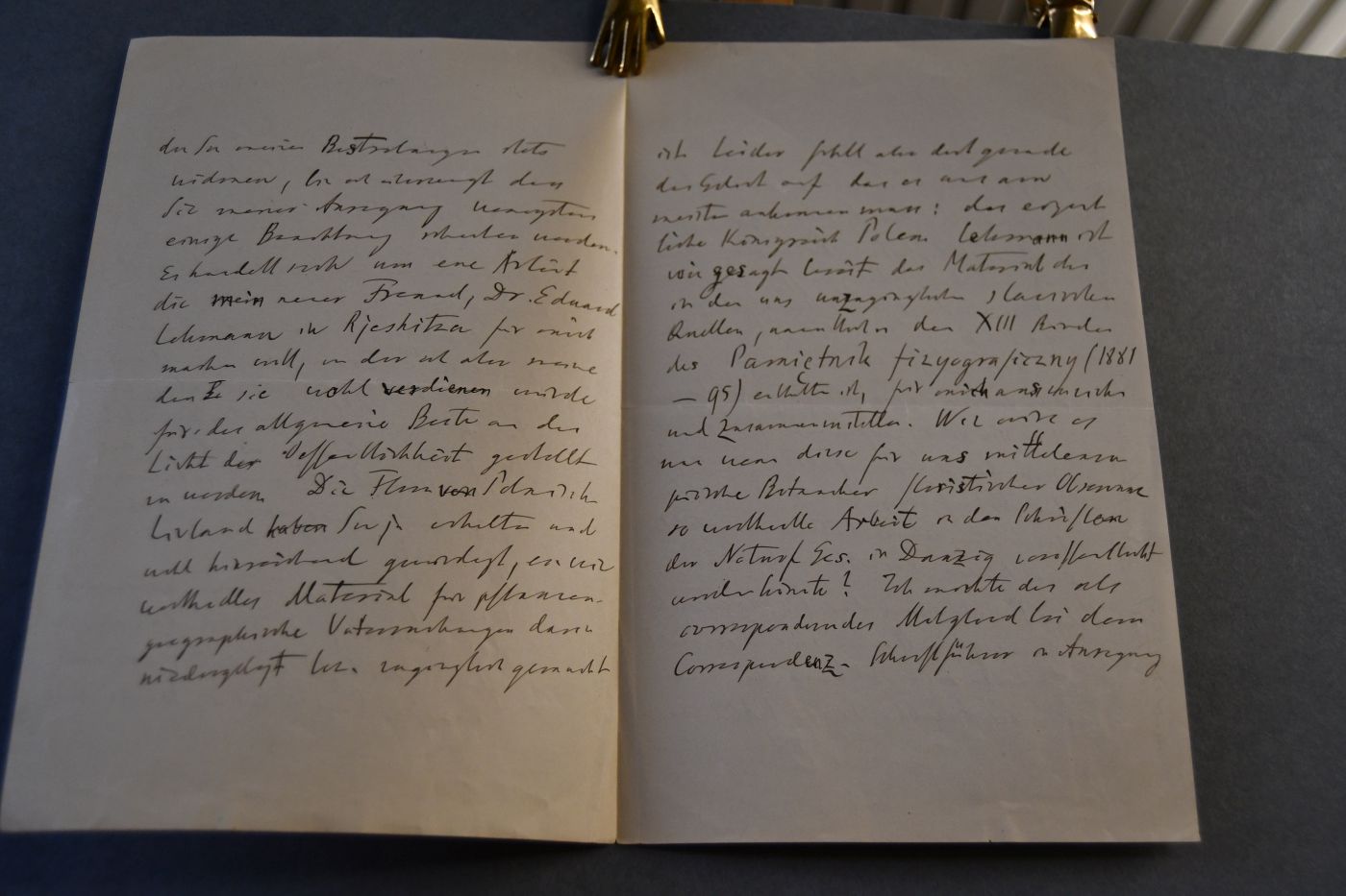 Handschriftlicher Brief des deutschen Botanikers Paul Friedrich August Ascherson (1834-1913) vom 29. Dezember 1895 an den Danziger Lehrer und Botaniker Konrad Lakowitz (1859-1938).