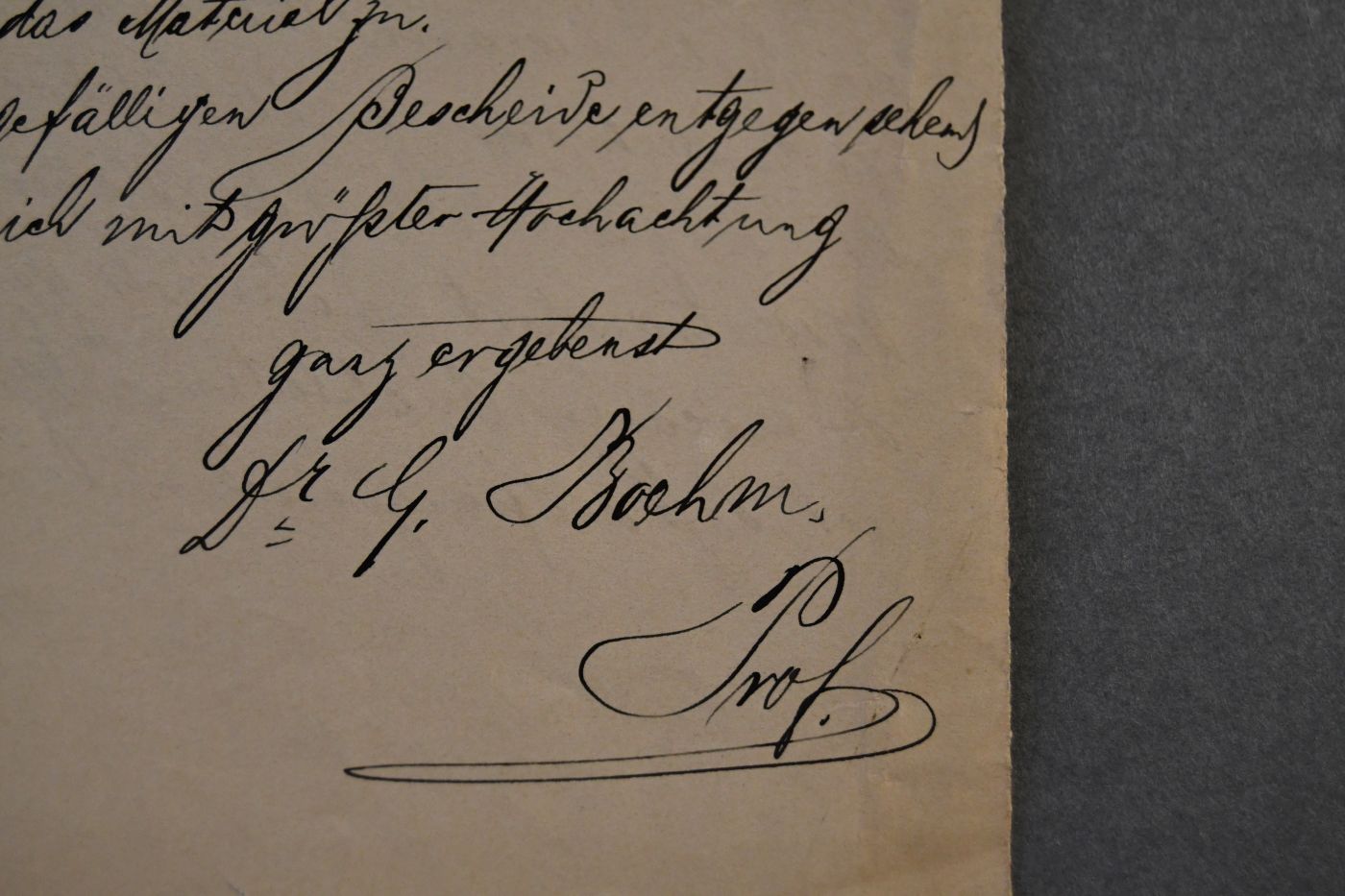 Schreiben des deutschen Geologen und Paläontologen Georg Boehm (1854-1913) vom 29. Juni 1896 an den Danziger Lehrer und Botaniker Konrad Lakowitz (1859-1945).
