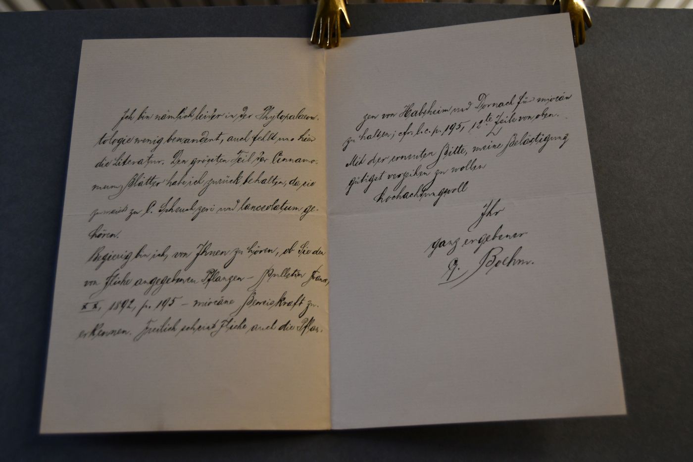 Schreiben des deutschen Geologen und Paläontologen Georg Boehm (1854-1913) vom 30. Juni 1896 an den Danziger Lehrer und Botaniker Konrad Lakowitz (1859-1945).