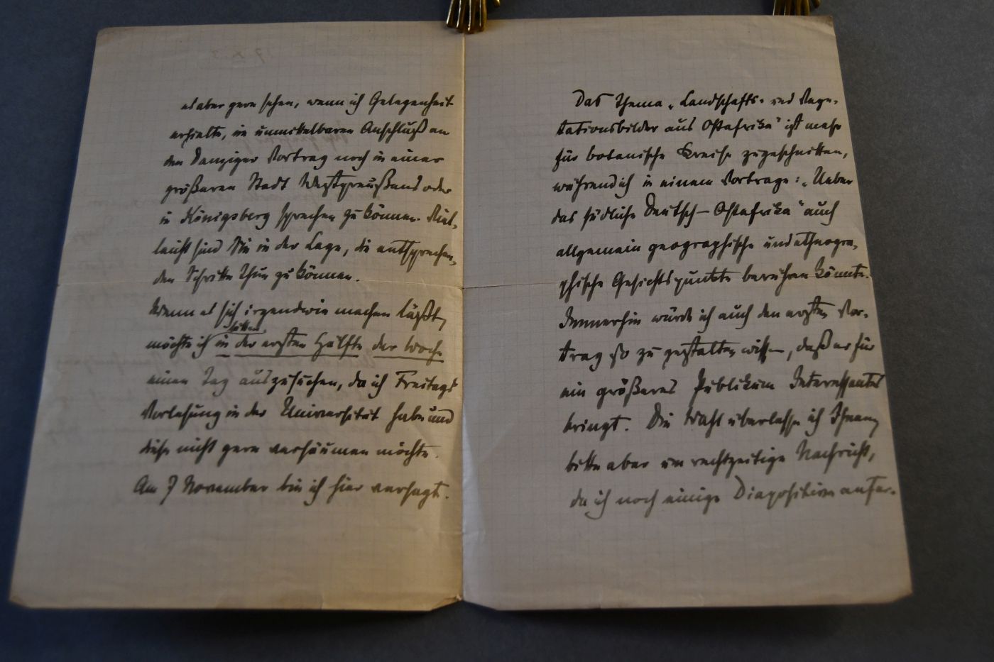 Handschriftliches Schreiben des deutschen Pharmazeuten und Botanikers Walter Carl Otto Busse (1865-1933) vom 17. Oktober 1903 an den Danziger Lehrer und Botaniker Konrad Lakowitz (1859-1945).