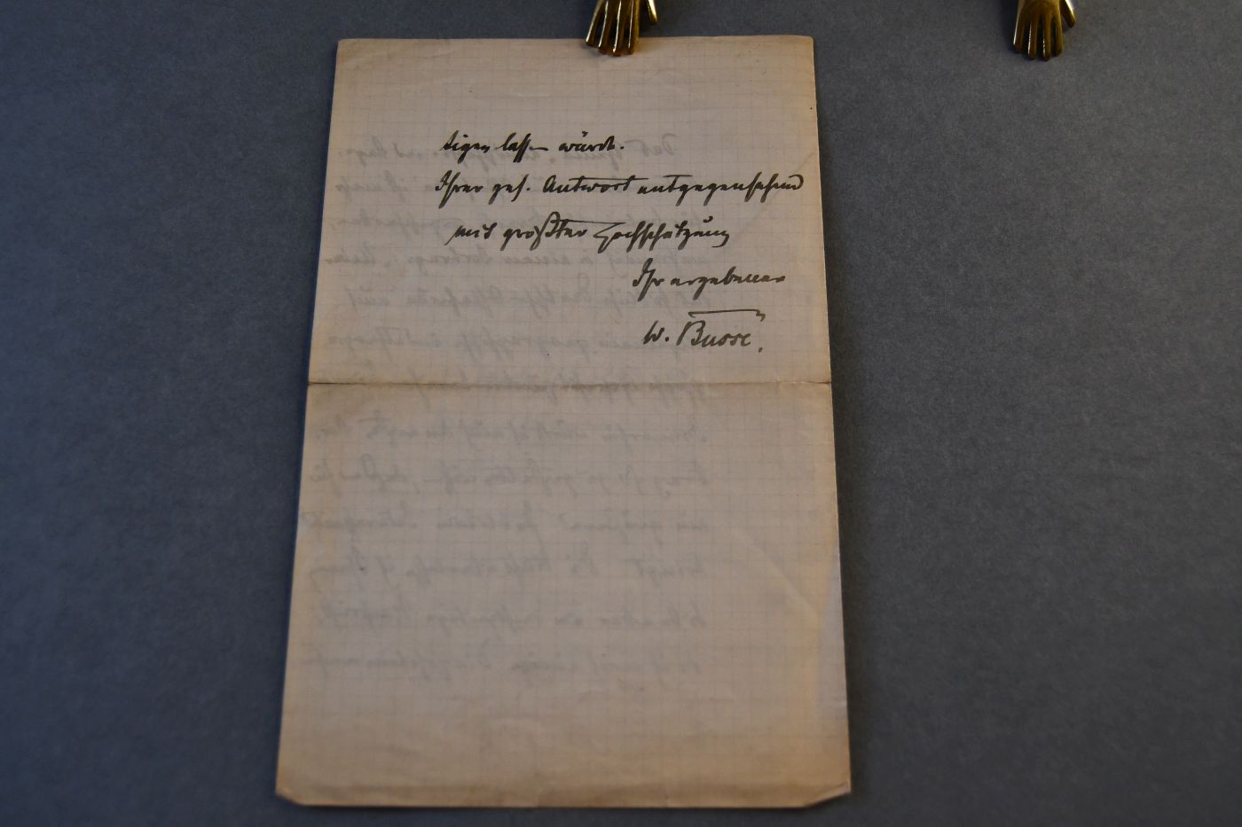Handschriftliches Schreiben des deutschen Pharmazeuten und Botanikers Walter Carl Otto Busse (1865-1933) vom 17. Oktober 1903 an den Danziger Lehrer und Botaniker Konrad Lakowitz (1859-1945).