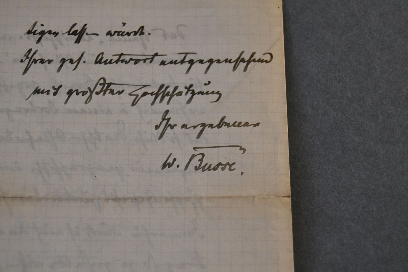 Handschriftliches Schreiben des deutschen Pharmazeuten und Botanikers Walter Carl Otto Busse (1865-1933) vom 17. Oktober 1903 an den Danziger Lehrer und Botaniker Konrad Lakowitz (1859-1945).