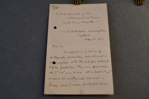 Handschriftlicher Brief des englischen Seismolo...