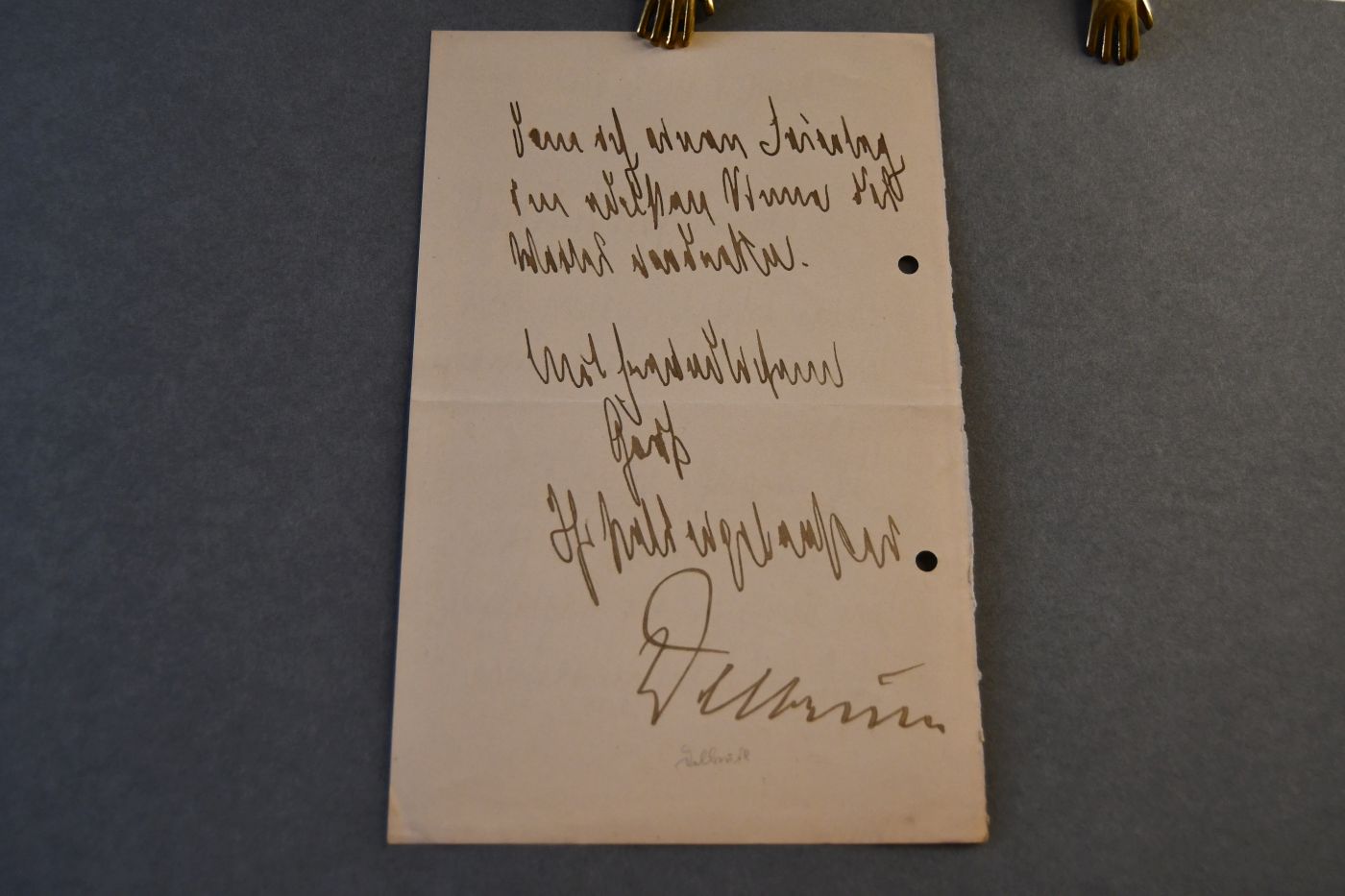 Handschriftlicher Brief des deutschen Politikers Clemens Gottlieb Ernst Delbrück (1856-1921) an den Danziger Lehrer und Botaniker Konrad Lakowitz (1859-1945) vom 11. April 1904.
